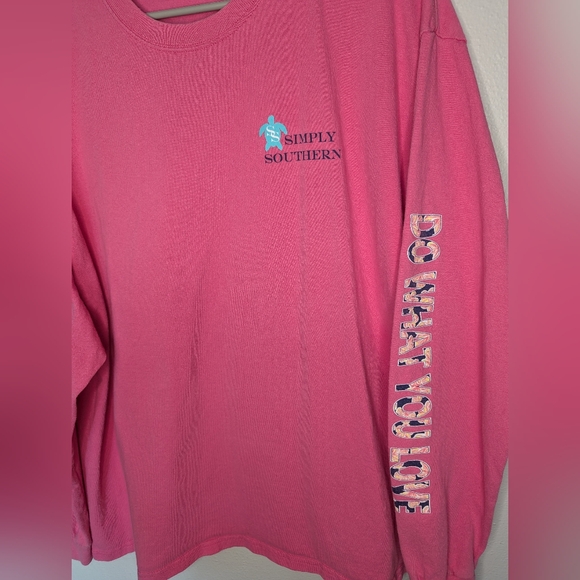 Simply Southern Pink Long Sleeve Shirt - Picture 2 of 5